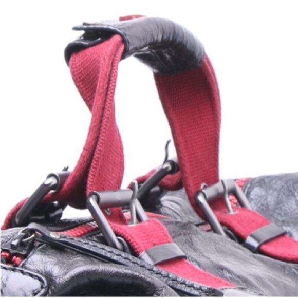 Francesco Biasia Red and Black Leather Hobo Designer Rare Bag - Picture 9 of 16